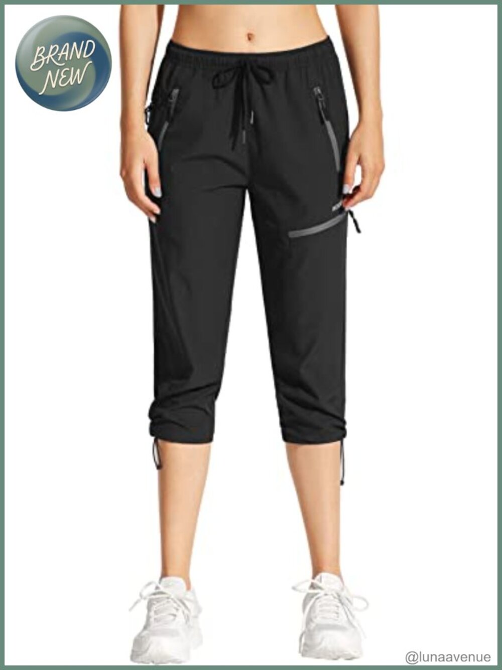 Women's Hiking Cargo Pants Waterproof Lightweight UPF 50+ YKK Zipper Pockets